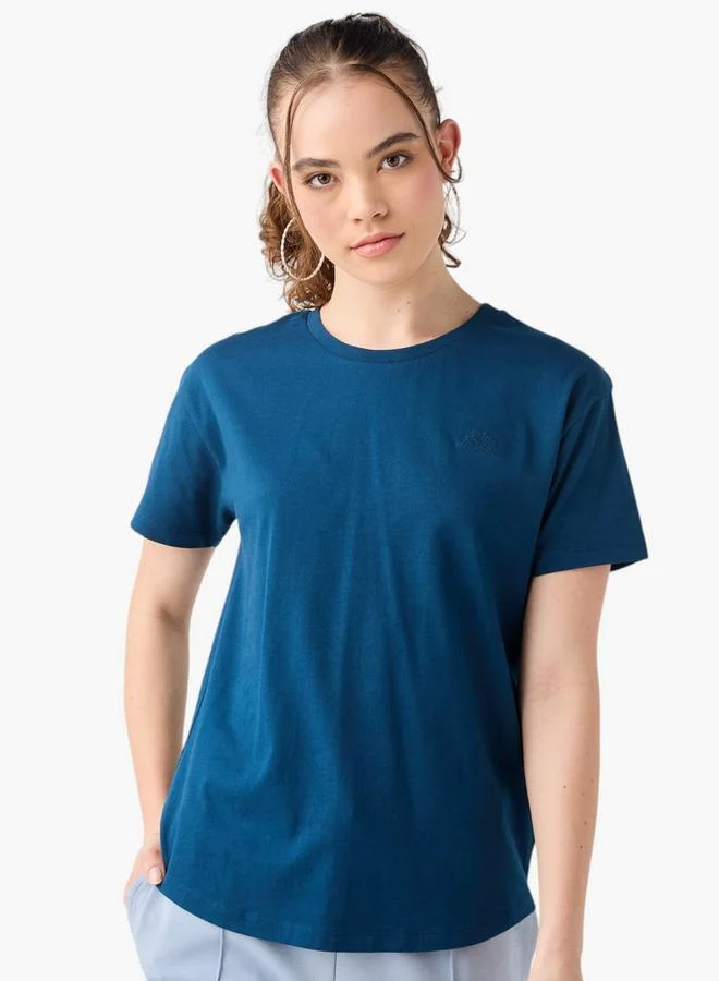 Kappa Kappa Logo Detail Crew Neck T-shirt with Short Sleeves