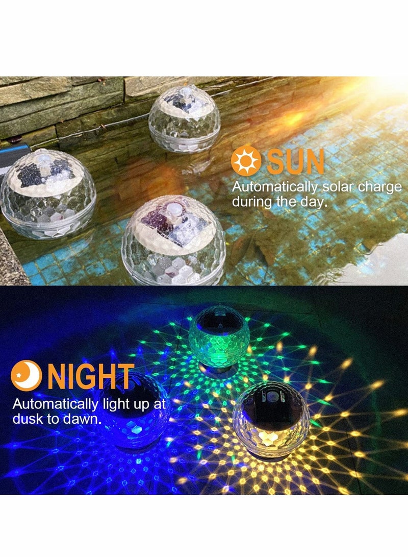 SOLARAE Solar Floating Pool Lights, Pool Lights That Float with RGB Color Changing Waterproof Disco Solar Pool Lights for Swimming Pool at Night Hangable LED Glow Ball Lights for Pond, Garden, Backyard 2PCS - Image 5
