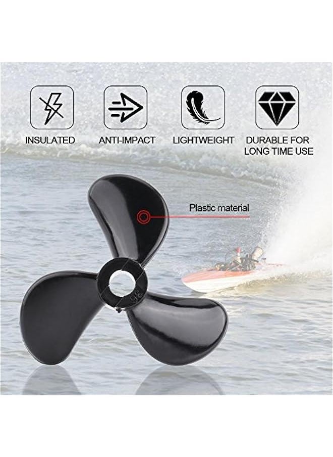 RC Boat Propellers , 3 Blades RC Boat Ship Outboard Propellers , 1 Pair Remote Control Ship Parts , High Strength Plastic for RC Model Boat Accessory Parts  - Image 4