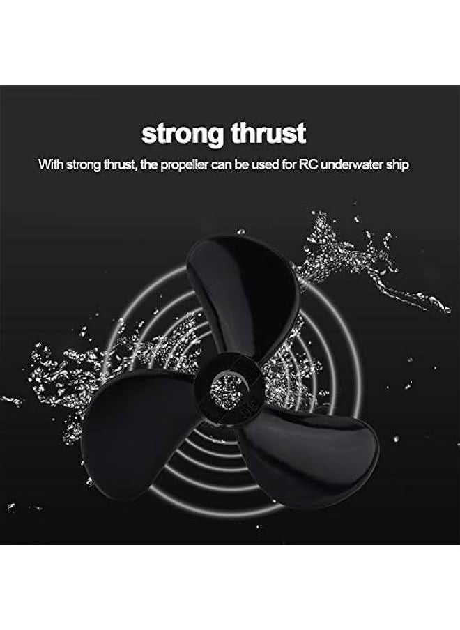 RC Boat Propellers , 3 Blades RC Boat Ship Outboard Propellers , 1 Pair Remote Control Ship Parts , High Strength Plastic for RC Model Boat Accessory Parts  - Image 2