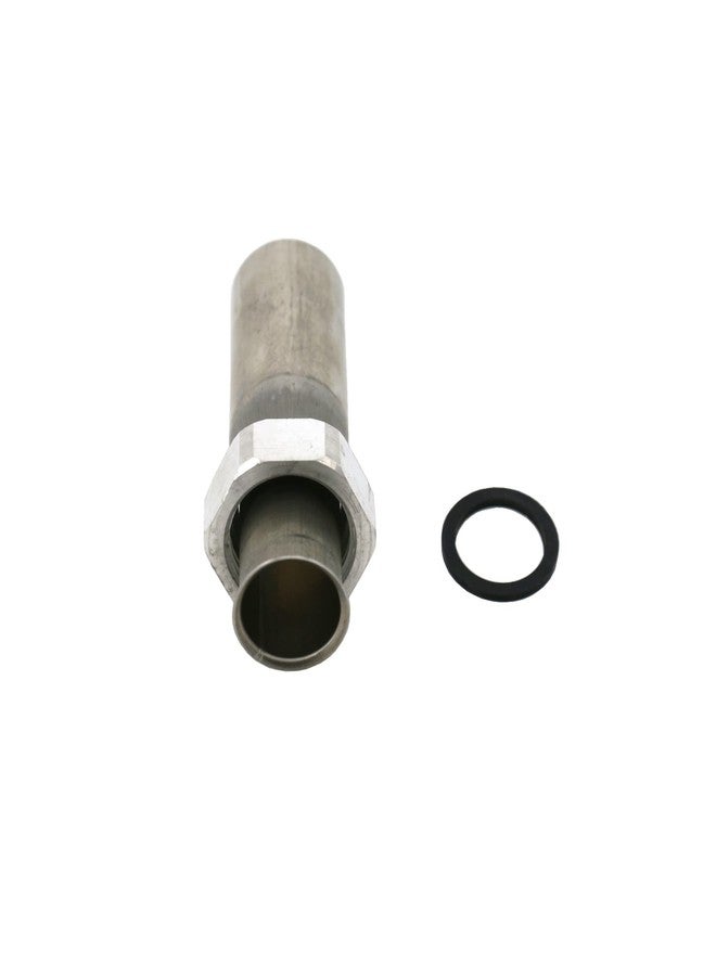 Leyso 1-1/4" Stainless Steel Sink Drain Tailpiece with Nut and Washer for 1” NPS Bar Sink Drain (1-1/4" Tailpiece) - Image 3