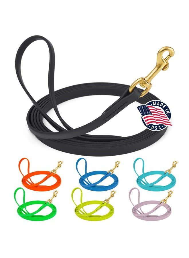 Viper Biothane Working Tracking Lead Leash Long Line for Dogs,Black 2 Colors,6 Sizes - Image 1