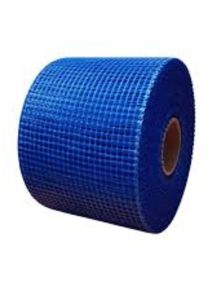 KNP Blue Fiberglass Mesh Tape (4"x25Mtr) is a durable tape made from woven fiberglass strands embedded in a matrix of adhesive. - Image 1