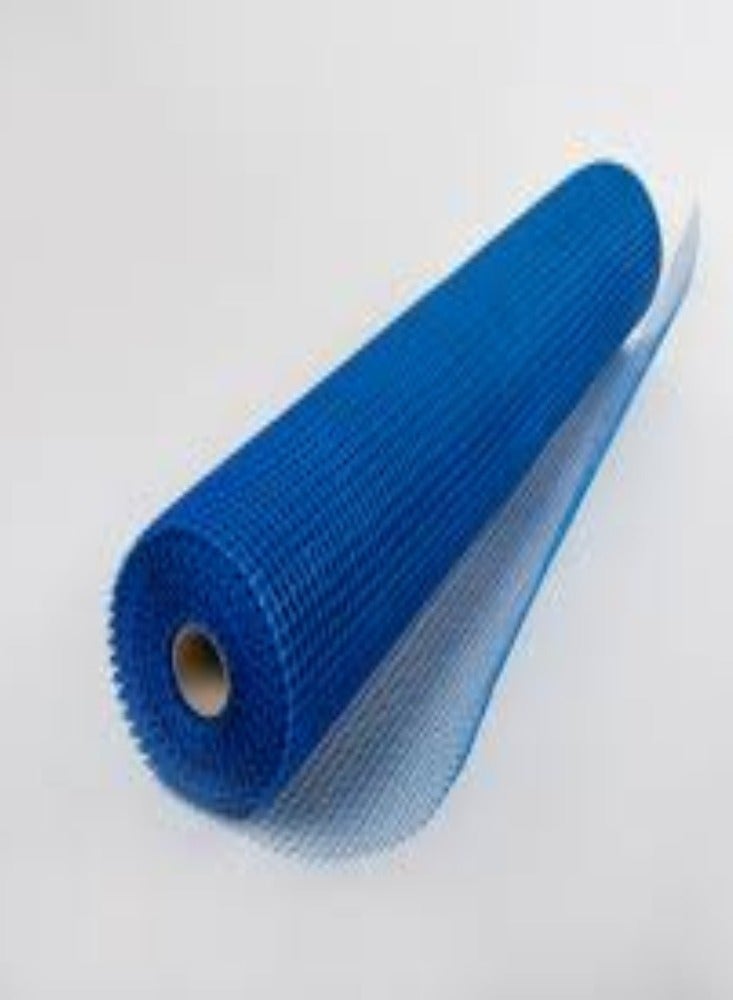 KNP Blue Fiberglass Mesh Tape (4"x25Mtr) is a durable tape made from woven fiberglass strands embedded in a matrix of adhesive. - Image 3