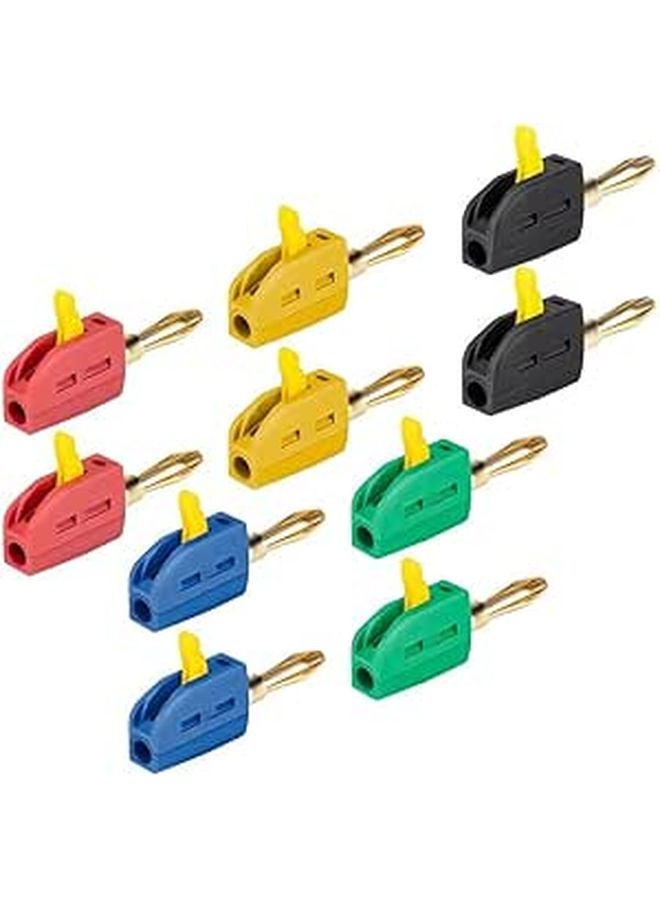 4mm Quick Connect Banana Connectors Brass Core Stainless Steel Heat Resistant Plastic Housing - Image 1