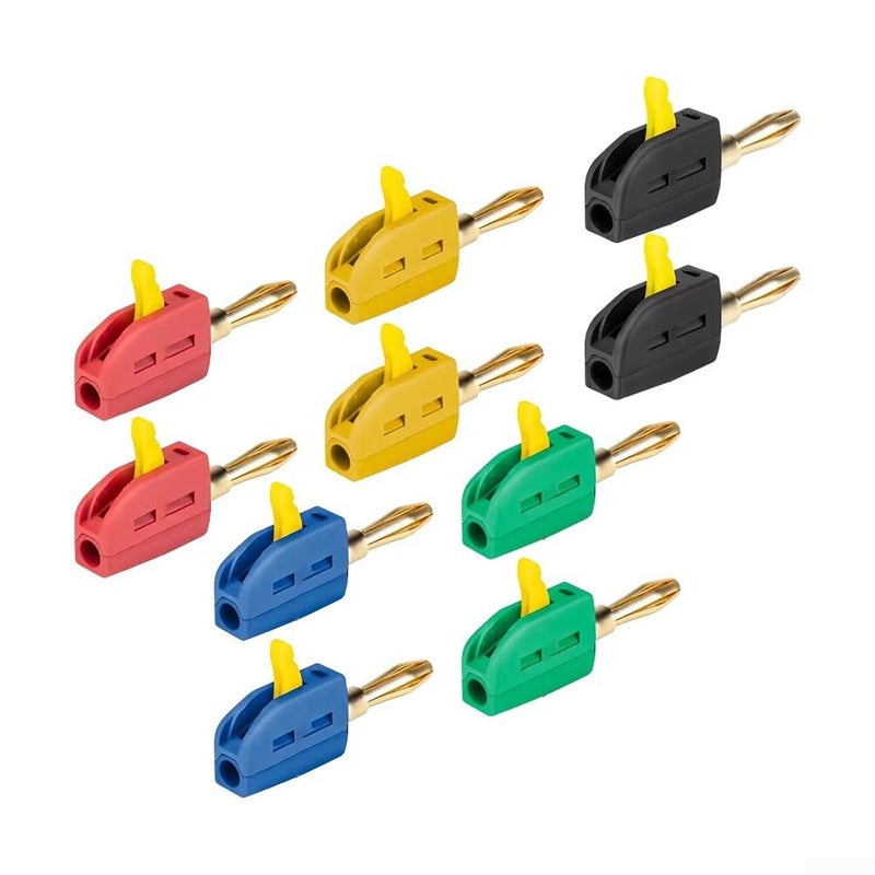 4mm Quick Connect Banana Connectors Brass Core Stainless Steel Heat Resistant Plastic Housing - Image 2