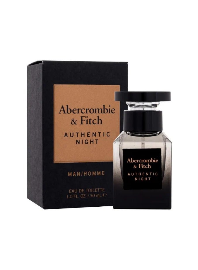 Abercrombie & Fitch Authentic Night Eau de Toilette for Men 30ml - Image 2