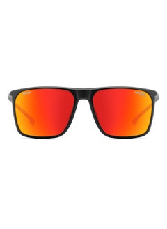 Carrera Men's Uv Protection Rectangular Shape  Sunglasses Carduc 034/S Red 46 - Lens Size: 46.1 Mm - Black Red  - Image 3