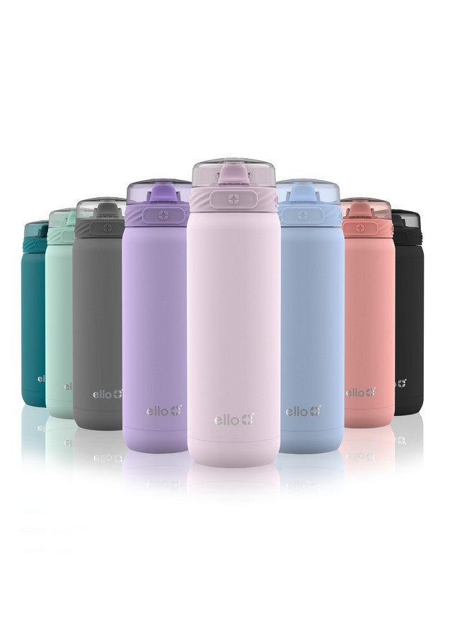 Ello Cooper Vacuum Insulated Stainless Steel Water Bottle with Soft Straw and Carry Loop, Double Walled, Leak Proof, Cashmere Pink, 32oz - Image 1