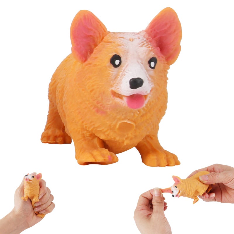 FauKait Squishies Squishy Toys Corgi Dog Stress Balls Toy for Kids AdultsHalloweenChristmas ToysParty Favor Gifts for ChildrenStress Relief Fidget Balls Filled with Sand to Relax kejidog - Image 2