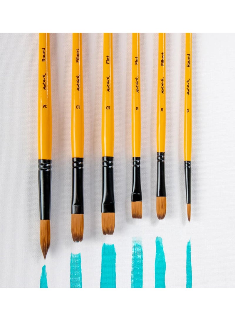 Mont Marte 6-Piece Signature Acrylic Brush Set - Image 2