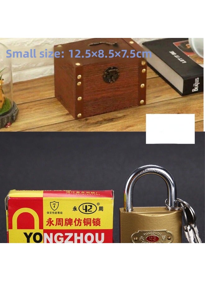 Generic - Wooden Children's Piggy Bank Can Be Saved And Can Be Saved. Boys With Lock Cashbox Can Only Enter And Leave The Piggy Bank Password Small Box-Colour:✚Modern Key Lock-Size:✚Engraved On Both Sides Of The Number (default Version Of The Money-saving Pattern) - Image 1
