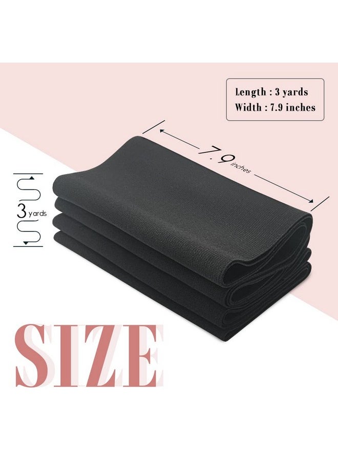 Dreamlover Elastic Band For Sewing, Black Wide Elastic, 7.9 Inches X 3 Yard  - Image 3
