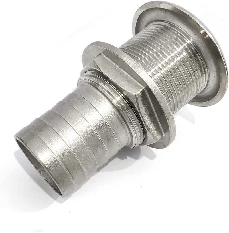 keehui 316 Stainless Steel DurableStandard Length Thru-Hull Fitting w/Nut &Gasket Boat Plumbing Fittings for Boats, Yachts, Marine - Image 3