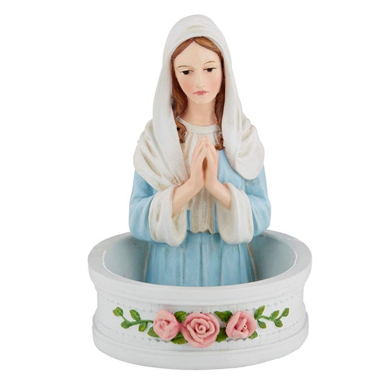 Autom Religious Madonna Rosary Holder Statue Catholic Home Decor 5 Inch