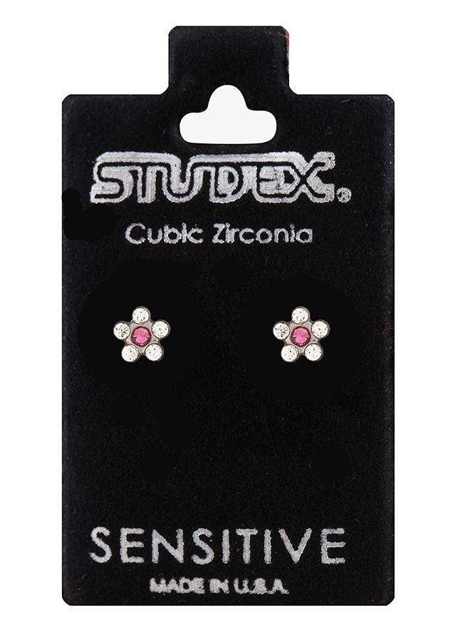 ستوديكس حلق الأذن ديزي ديزي كريستال روز  من الفولاذ المقاوم للصدأ لا يسبب الحاسية - Image 5