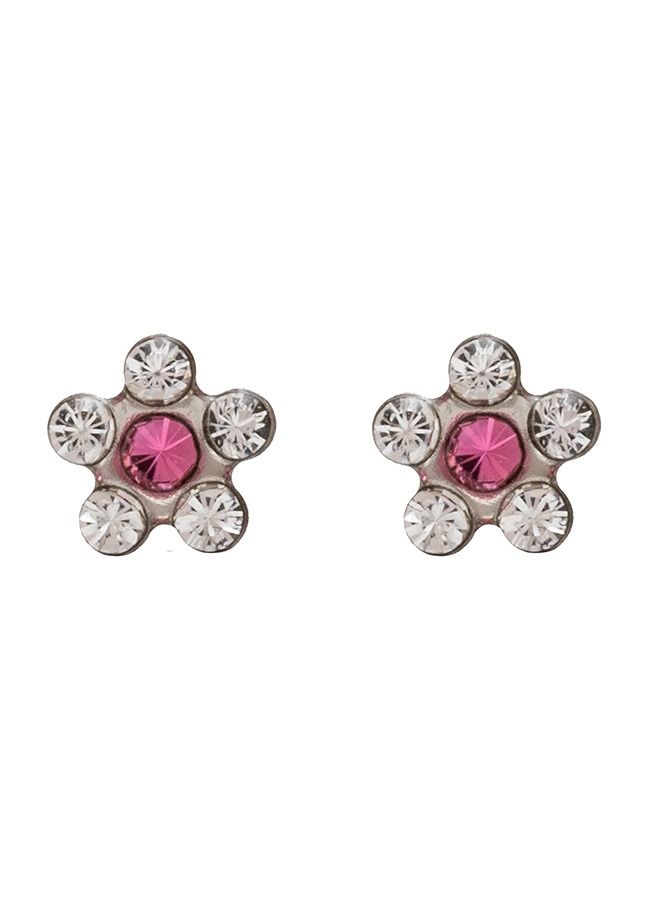 ستوديكس حلق الأذن ديزي ديزي كريستال روز  من الفولاذ المقاوم للصدأ لا يسبب الحاسية - Image 1