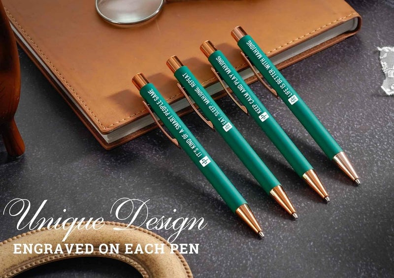 InnoBeta Mahjong Gifts for WomenMen Funny Gifts for Mahjong Lovers Ballpoint Pen Set of 4 Perfect for Birthday  Christmas - Image 2