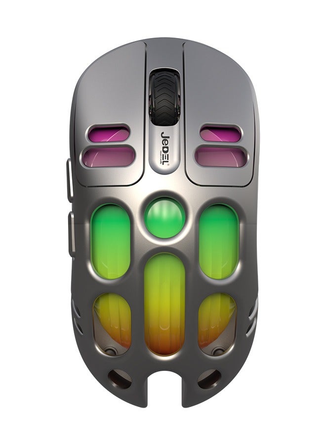 Wireless Bluetooth Gaming Mouse for PC, Mac, Laptop, Desktop, smartphone, tablet, Computer Mice with 2.4Ghz USB Receiver, 800/1200/1600 DPI, Gray  - Image 1