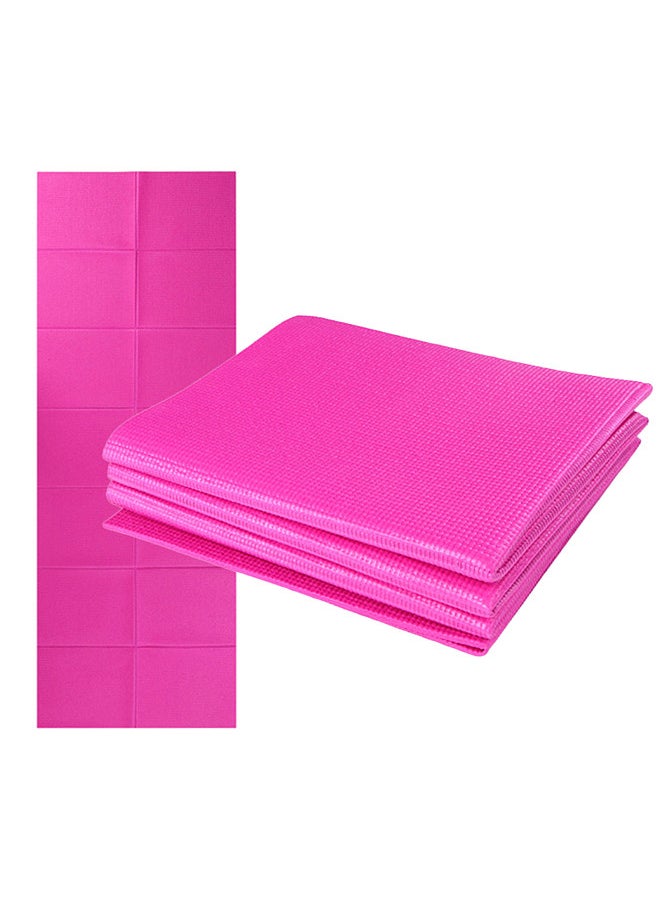 Generic Folding Yoga Mat 68 x 27 Inch 4mm Super Thin PVC Yoga Mat for Beach Park Travel Picnic Pilates  - Image 1