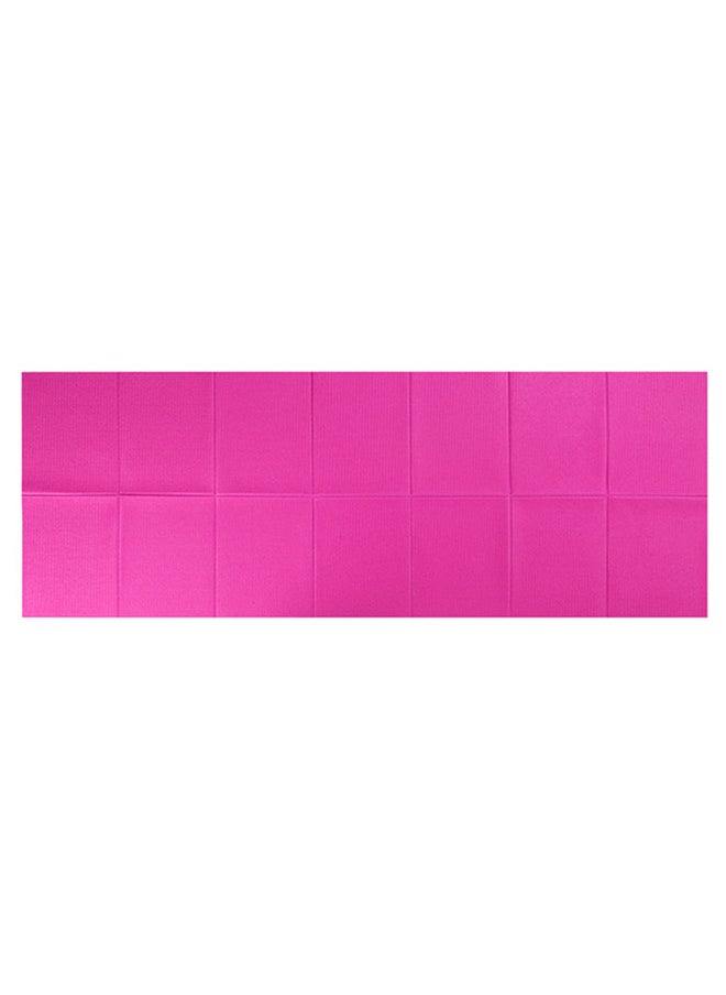 Generic Folding Yoga Mat 68 x 27 Inch 4mm Super Thin PVC Yoga Mat for Beach Park Travel Picnic Pilates  - Image 2