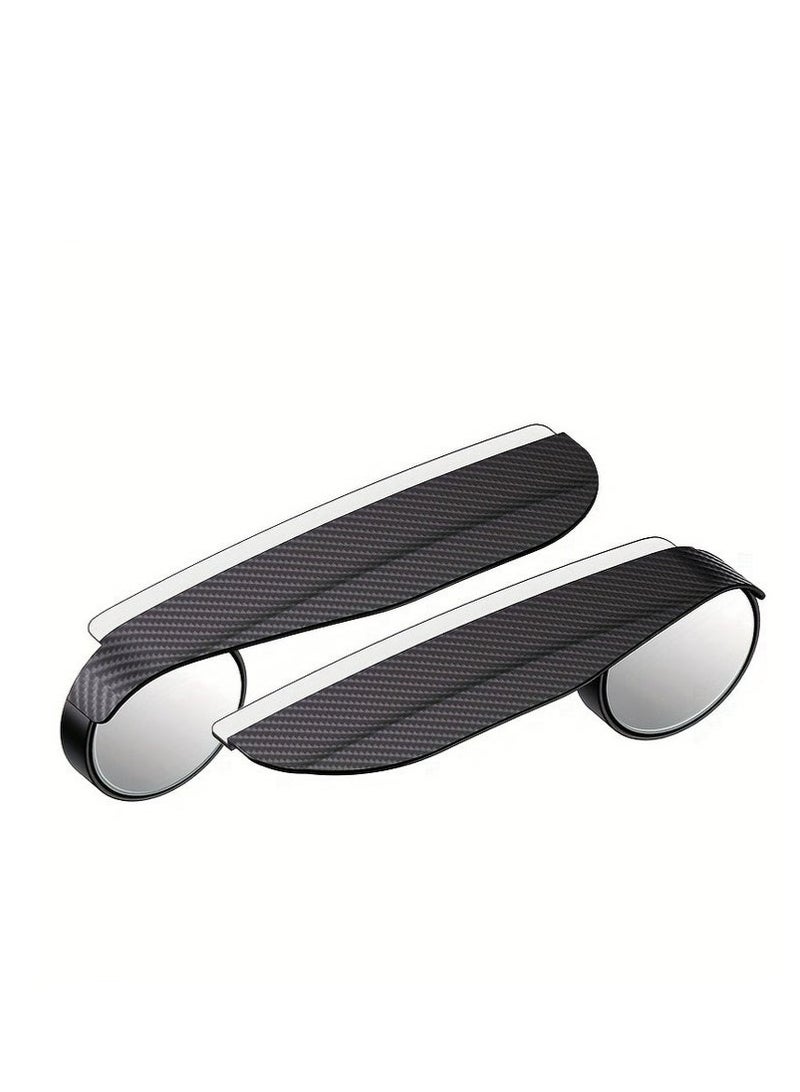 2pcs Car Blind Spot Mirror, Rearview Mirror Rain Eyebrow Multifunctional 2-in-1, Rain Covering For Rainy Days, Expanding View, Safety Driving - Image 4