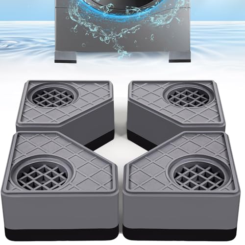 4Pcs Anti Vibration Pads for Washing Machine Stops Washer Dryer Moving Prevents Noise Vibration Transfer Antivibration Stabilizer Support Feet Increase18in