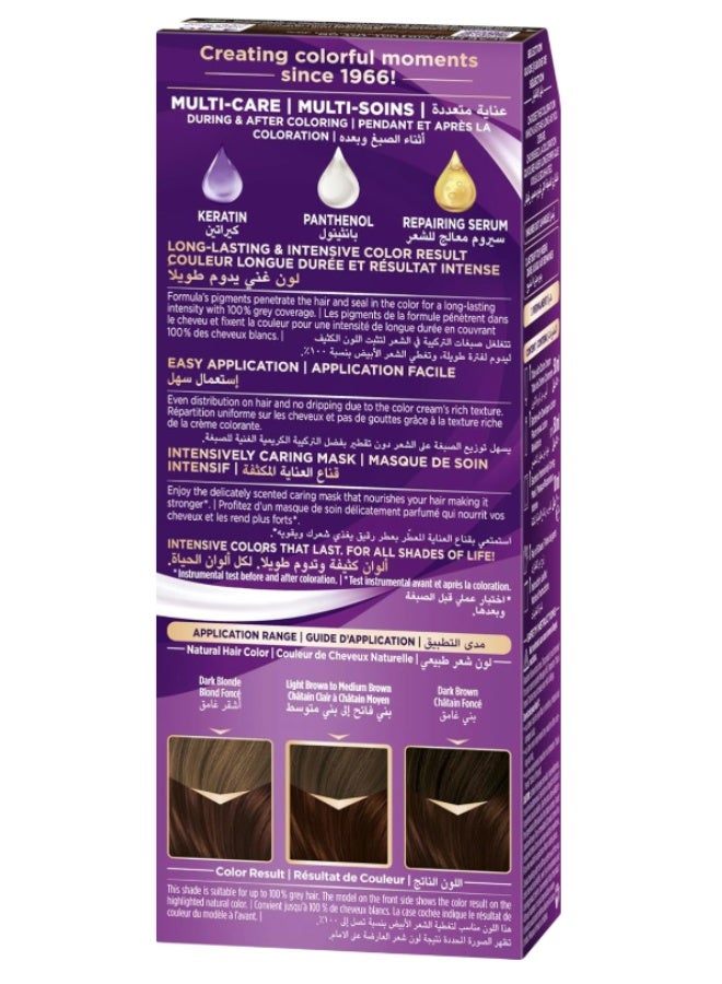 Palette Intensive Color Cream - Lustrous Medium Brown 4-60 (50ml) + (50ml) + (10ml)- Long-lasting Hair Color - Image 2