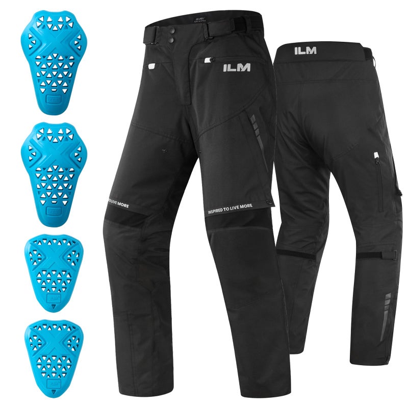 ILM Motorcycle Riding Pants Men CE Armored Motocross Touring All Season Protective P04 (L,32L) - Image 1