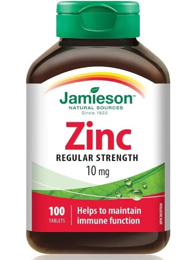 Jamieson Zinc 10 mg 100 Tablets - Image 1
