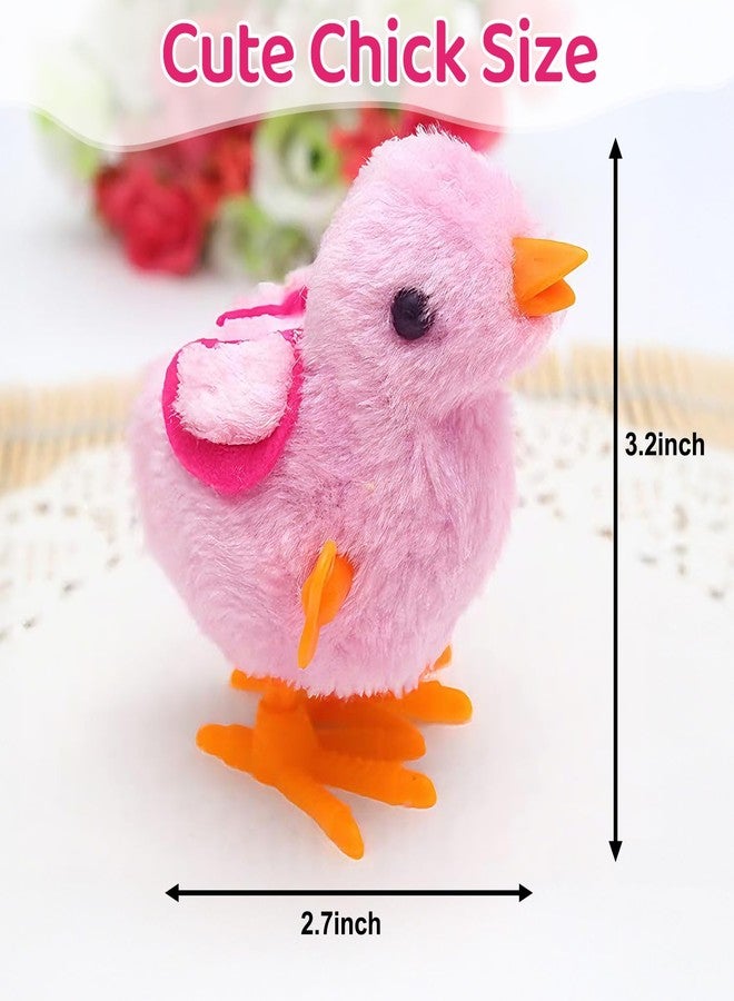 Babelshar 4 PCS Easter Wind Up Chick Toys Plush Jumping Bunny Toy Hopping Animals Clockwork Windup Rabbit Birthday Easter Basket Stuffers Party Favors for Kids Toddlers - Image 2
