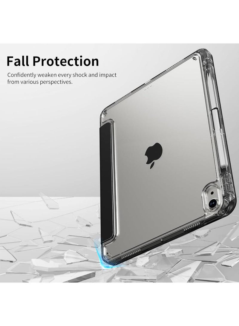 phomemo Case for iPad (A16) 11th Generation 11 Inch 2025/iPad 10th Generation 10.9 Inch 2022, Slim Stylish Clear iPad Case with Pencil Holder, Mutil Angles Folding Y-Shaped Stand Cover, Black - Image 5