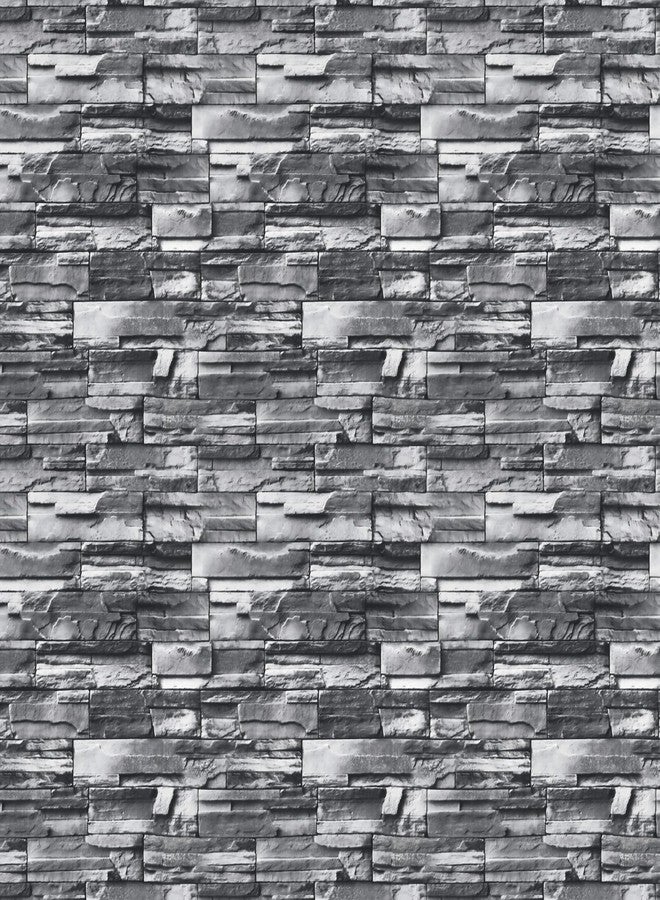 Timeet Brick Stone Wallpaper Peel and Stick Wallpaper Faux Stone Contact Paper 17.3"x118.11" Brick Wallpaper Self Adhesive Removable Wallpaper for Bedroom Living Room Wall Decor - Image 1