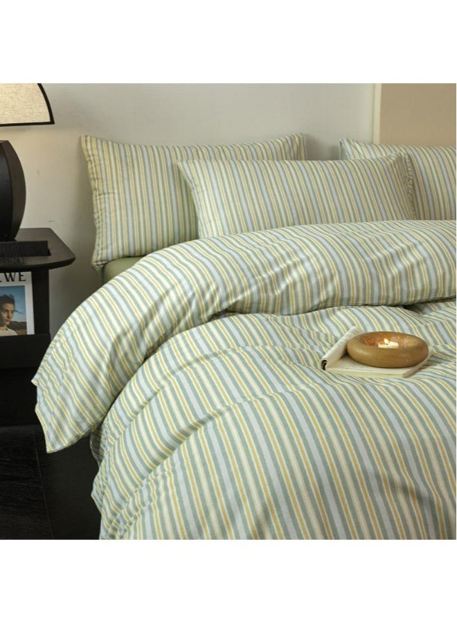 مجموعة لحاف قطنية مريحة مكونة من 4 قطع تناسب أسرّة مزدوجة 1.5 متر / 1.8 متر هدية للتجهيز المنزلي هدية عيد ميلاد - Image 1