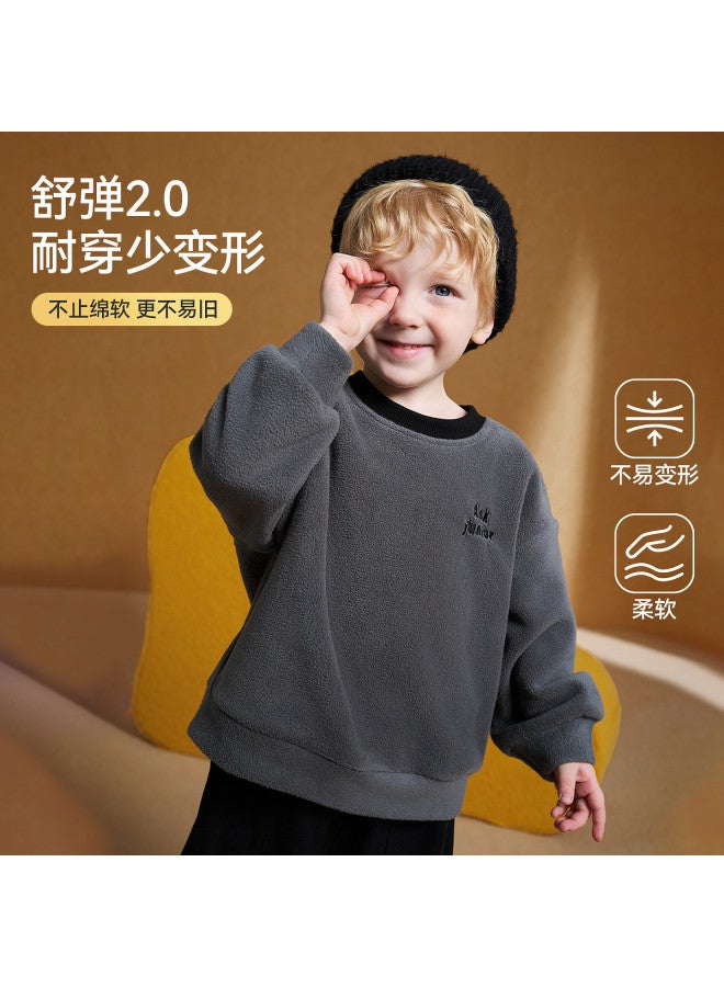 ASK JUNIOR هودي أولاد 25 خريف وصول جديد مريح من بولار فليس بأجنحة صغيرة هودي بكتف منخفض - Image 3