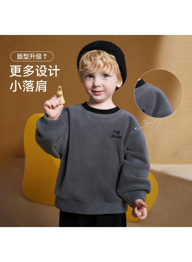 ASK JUNIOR هودي أولاد 25 خريف وصول جديد مريح من بولار فليس بأجنحة صغيرة هودي بكتف منخفض - Image 4