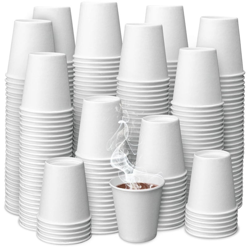 Prestee 500 Pack 3 oz Paper Coffee Cups  Hot Drinking Cups for Coffee Tea Snacks or Mouthwash