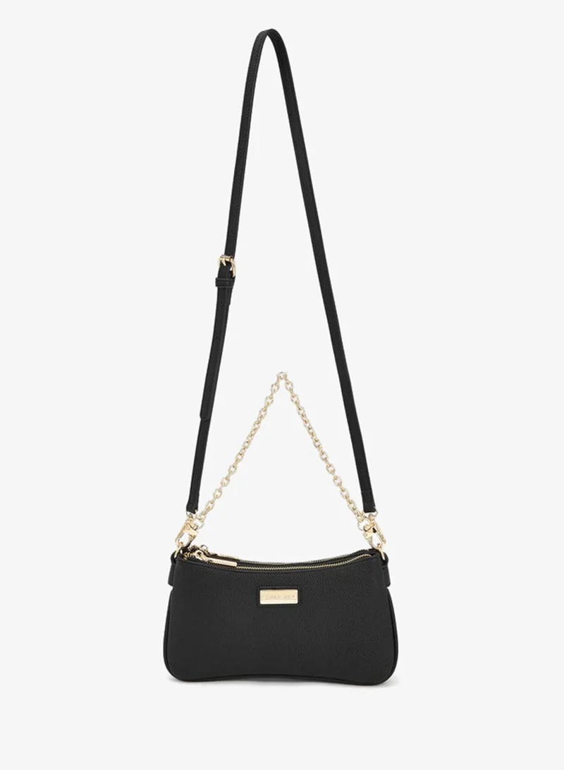 سيليست Textured Crossbody Bag With Zip Closure