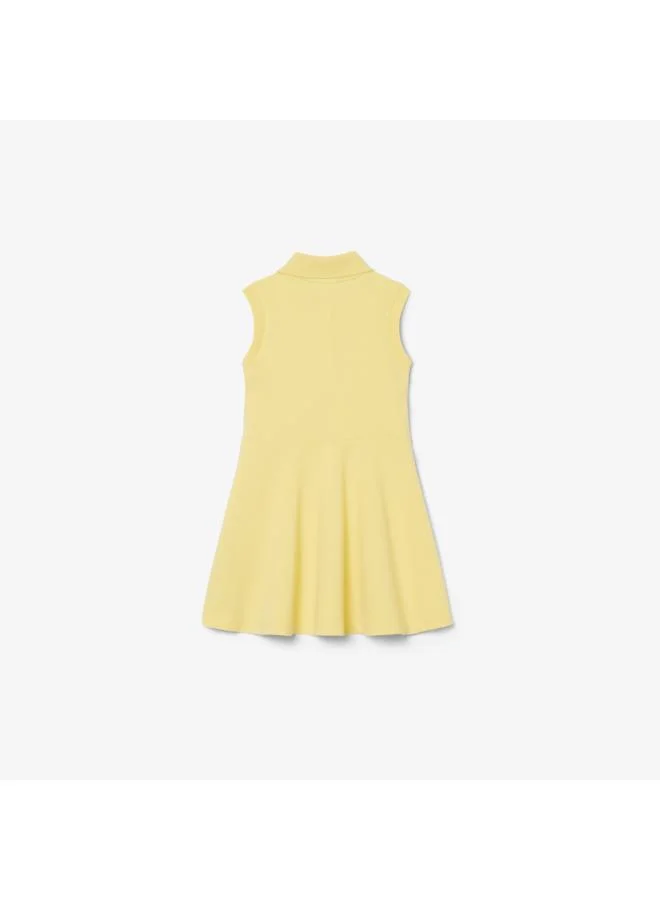 LACOSTE Kids Logo Sleeveless Mini Fit And Flare Dress