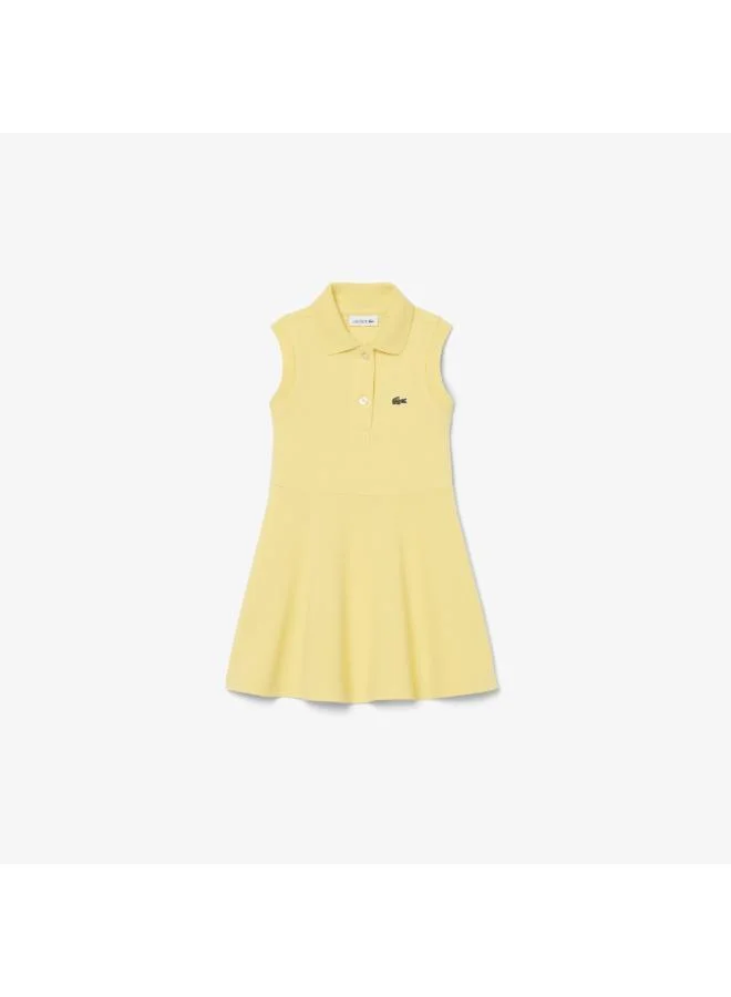 LACOSTE Kids Logo Sleeveless Mini Fit And Flare Dress