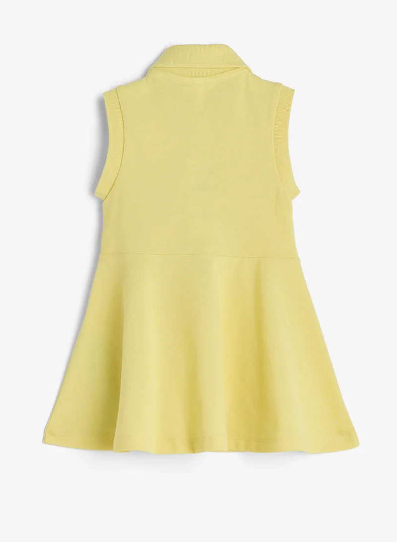 LACOSTE Kids Logo Sleeveless Mini Fit And Flare Dress