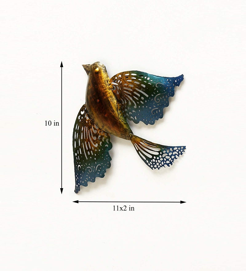 Medieval Arts Birds Decorative Iron Wall Hanging Showpiece Set of 3 (Multicolour, Medium) - Image 5