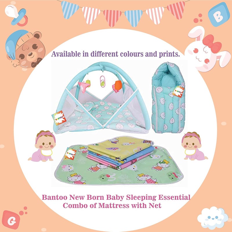 Bantoo Baby Bed New Born Baby Bedding SetBaby Sleeping Bag Baby BedsMattressNest BedMosquito NetSleeping EssentialsCarrier NestInfantsGift Combo 06 MonthsMulticolor - Image 2