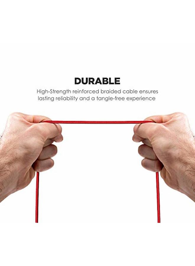 GALVANOX Braided Nylon Lightning to USB C Cable [2 Pack] 5 FT Apple MFi Certified Fast Charging iPhone Charger for iPhone 11/12/13/14 Pro Max (Red) - Image 5