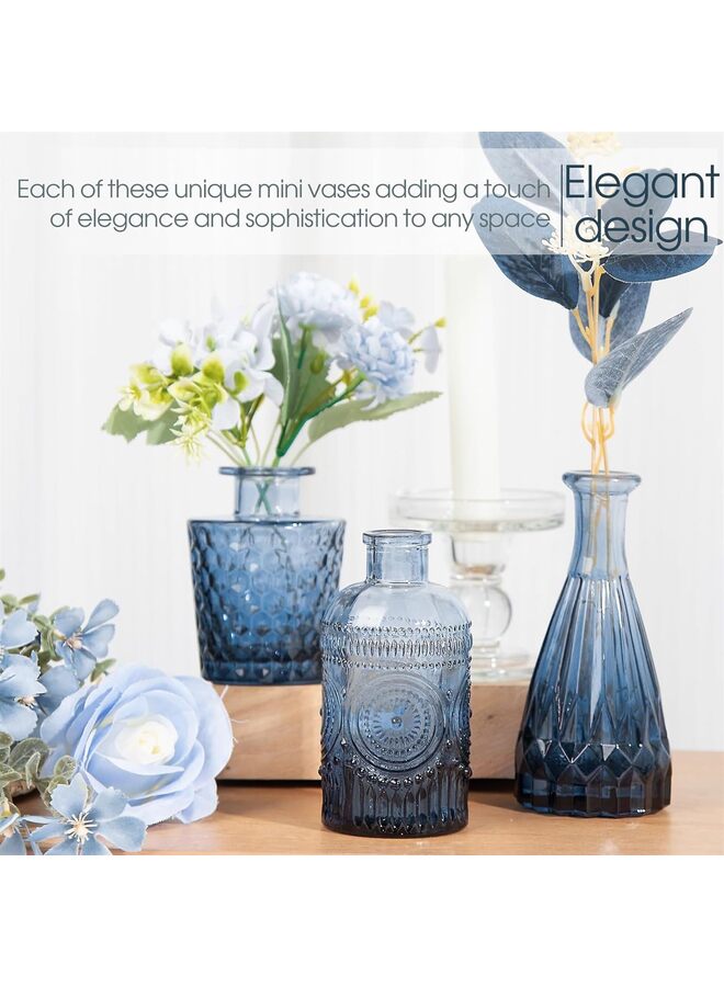 يُسلِّم مجموعة مزهريات زجاجية مكونة من 12 قطعة، مزهريات زهور صغيرة للقطع المركزية بكميات كبيرة، مزهرية صغيرة عتيقة لحفلات الزفاف والمنزل وتزيين الطاولة - Image 3