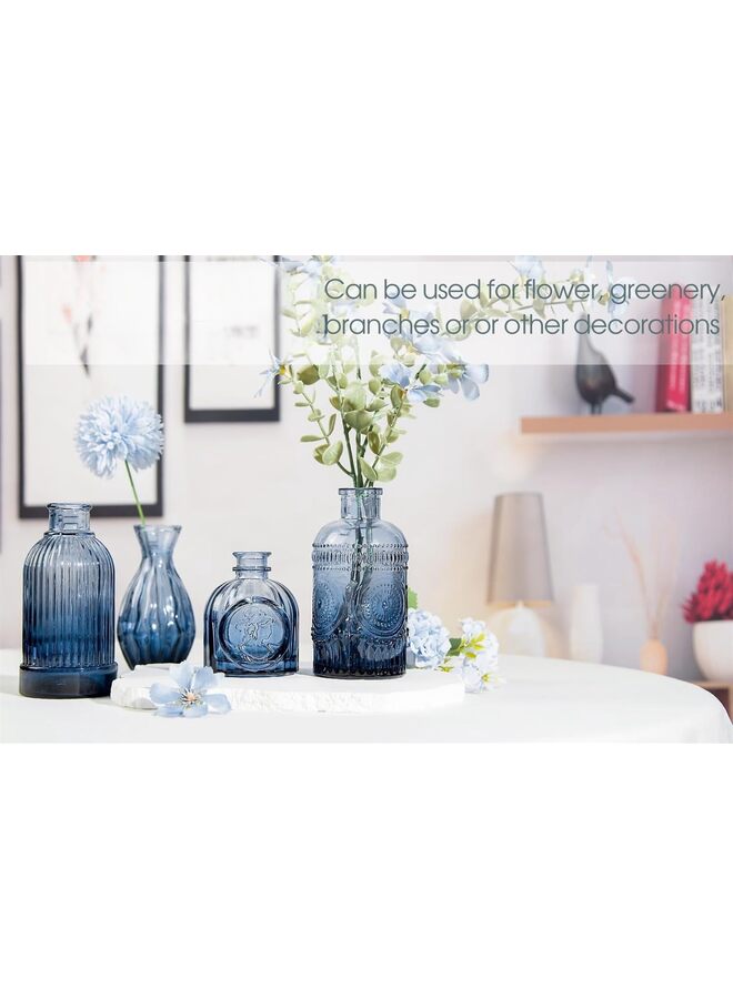 يُسلِّم مجموعة مزهريات زجاجية مكونة من 12 قطعة، مزهريات زهور صغيرة للقطع المركزية بكميات كبيرة، مزهرية صغيرة عتيقة لحفلات الزفاف والمنزل وتزيين الطاولة - Image 2