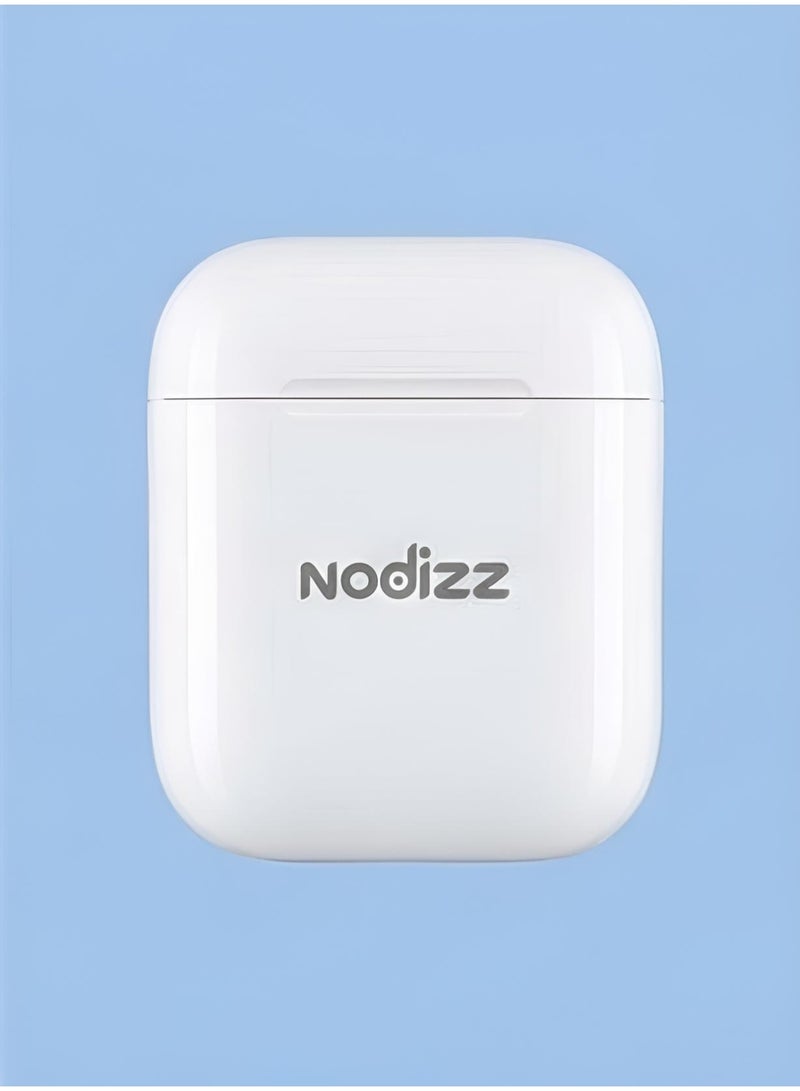 سماعات أذن لاسلكية Nodizz DT02 TWS بتقنية البلوتوث 5.4 مع ميكروفون عالي الدقة، وحافظة شحن 300 مللي أمبير/ساعة، وصوت عالي الدقة وعمر بطارية طويل لأجهزة iOS/Android - أبيض - Image 2