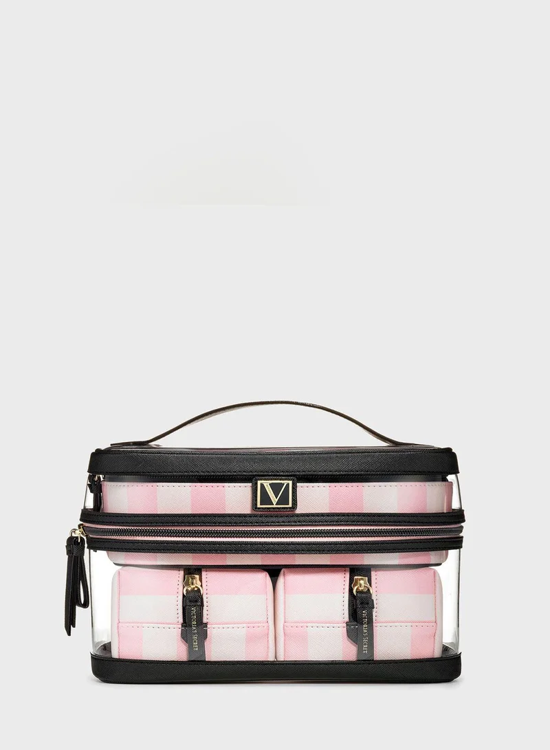 Victoria's Secret Stripe 4-In-1 Cosmetic Bag