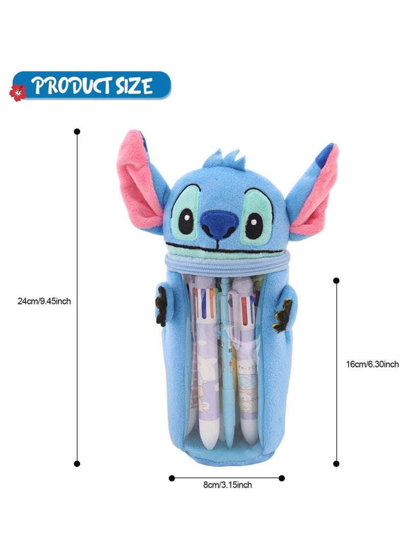 General Lilo & Stitch Pencil Case with See Through Window Zip Pencil Case Cosmetic BagSchool Teenage Girls Boys Stationery Organizer Gift  - Image 2