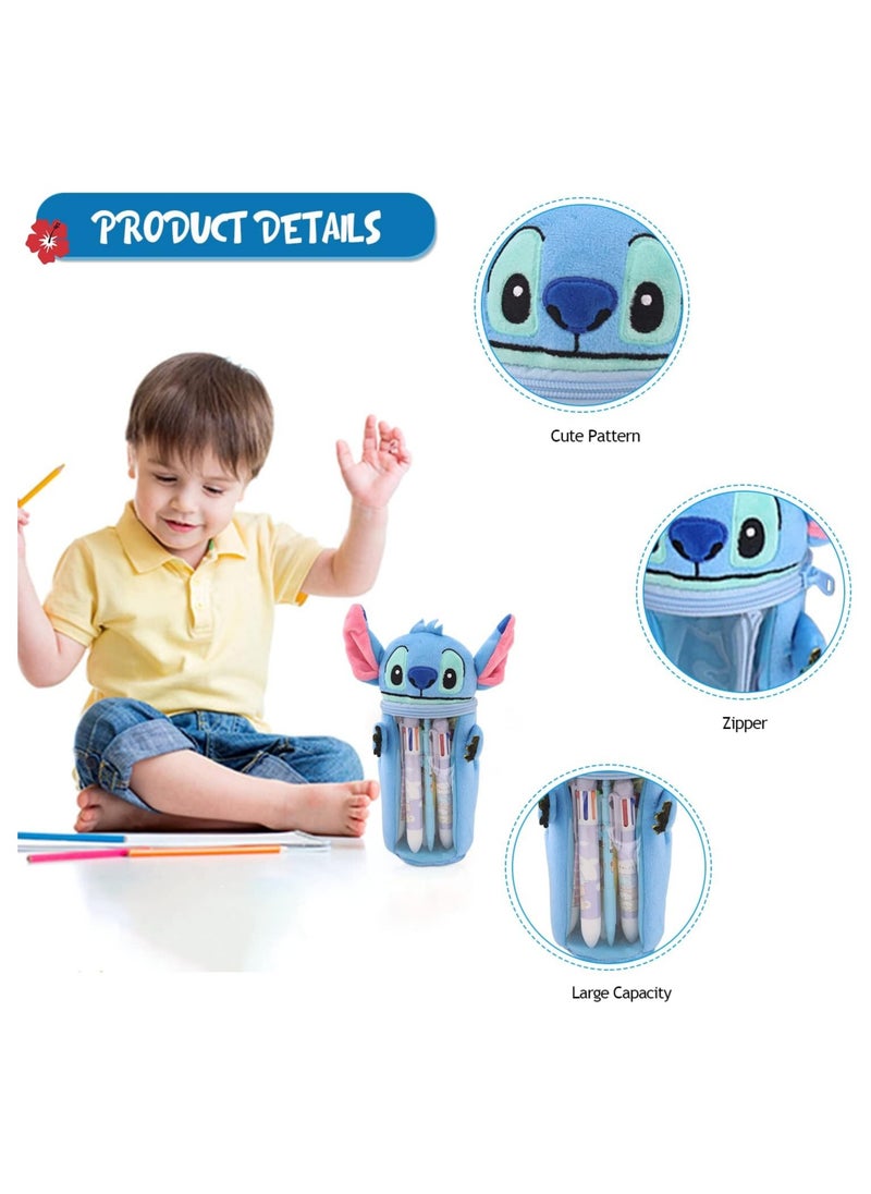 General Lilo & Stitch Pencil Case with See Through Window Zip Pencil Case Cosmetic BagSchool Teenage Girls Boys Stationery Organizer Gift  - Image 3